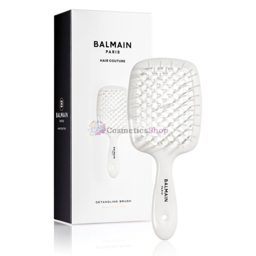 Balmain Detangling Brush White- Расческа со специальными мягкими эластичными щетинками для распутывания волос