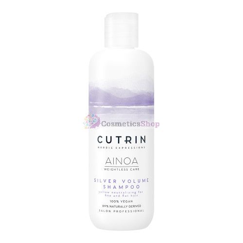 Cutrin AINOA- Apjoma šampūns smalkiem un plāniem, balinātiem, dabiski blondiem vai sirmiem matiem 300 ml.