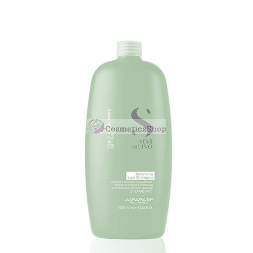 Alfaparf Semi Di Lino Scalp Rebalance Oily- Galvas ādas tauku izdalīšanos līdzsvarojošs šampūns, taukainai galvas ādai 1000 ml.
