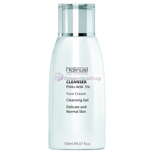Natinuel CLEANSER PHAs-AHA 5%- Bioattīrošs preparāts sausai un jūtīgai ādai 150 ml. 