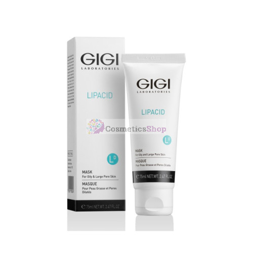 GIGI Lipacid- Ārstējoša maska taukainai ādai ar lielām porām 75 ml.