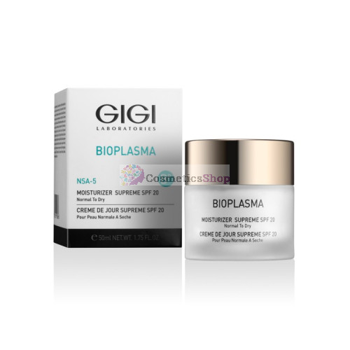 GIGI Bioplazma- Крем увлажняющий для норм. и сухой кожи с SPF 20 50 ml.