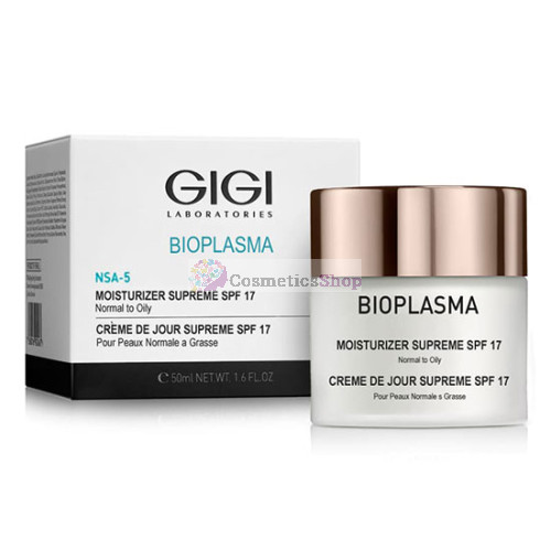 GIGI Bioplazma- Moisturizer Supreme SPF17 Normal To Oily Skin 50 ml. 