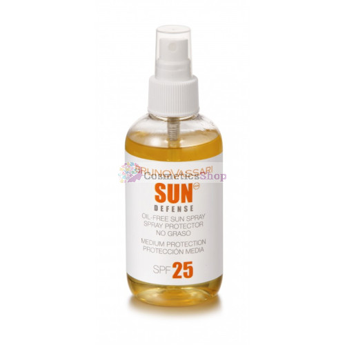 Bruno Vassari Sun Defense- Sauļošanās smidzinātājs bez eļļas SPF25 200 ml.