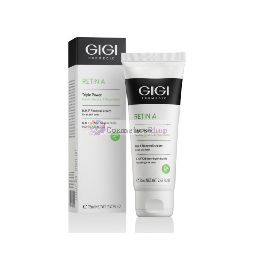 GIGI Retin A- Обновляющий крем с натуральным увлажняющим фактором 75 ml.