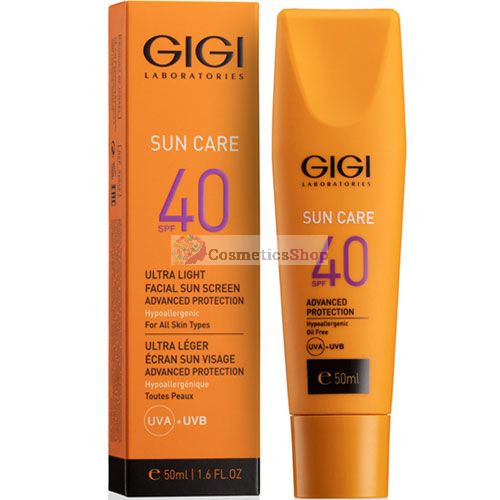 GIGI Sun Care- Эмульсия легкая увлажняющая SPF 40 50 ml.