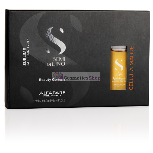 Alfaparf Semi Di Lino Sublime- Atjaunojošs eliksīrs ar argana cilmes šūnām visiem matu tipiem 12x13 ml.