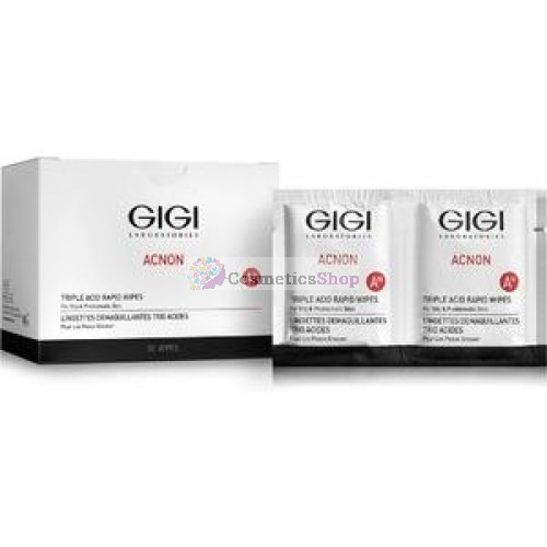 GIGI Acnon- Очищающие салфетки с кислотами 30 шт.