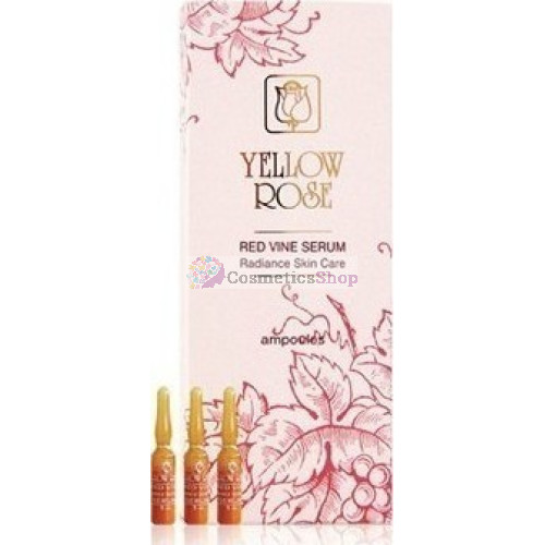 Yellow Rose AMPOULES Red Vine- Serum Radiance Skin Care 12 x3 ml.