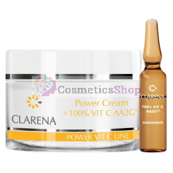 Clarena Power Pure Vit C Line- Power Cream + 100% Vit C AA2G™ 50 ml + 1,5 ml