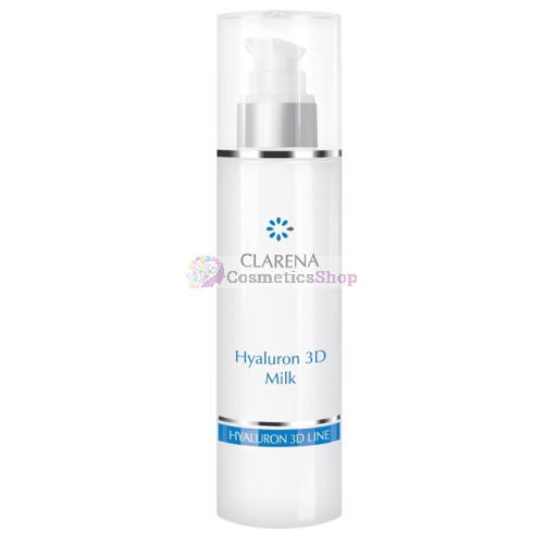 Clarena Hyaluron 3D Line- Молочко идеально удаляет макияж и очищает поры 200 ml.