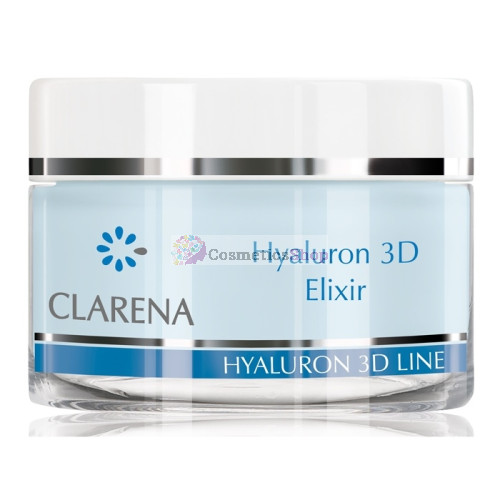 Clarena Hyaluron 3D Line- Ultra-mitrinošs serums ar 3 veidu hialuronskābi 50 ml.
