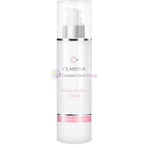 Clarena Immun Balance Line- Мицелярная вода с пробиотиками для снятия макияжа с лица и глаз 200 ml.