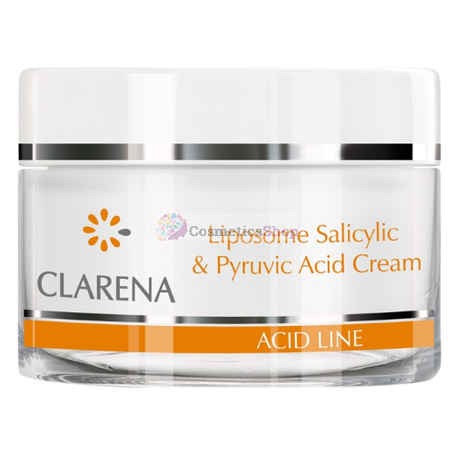 Clarena Acid Line- Крем предназначен для ухода за нормальной, жирной, склонной к проявлению акне кожей, а также для подростков 50 ml.