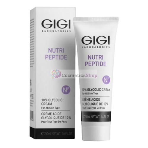 GIGI Nutri Peptide- Nakts krēms ar 10% glikolskābi visiem ādas tipiem 50 ml.