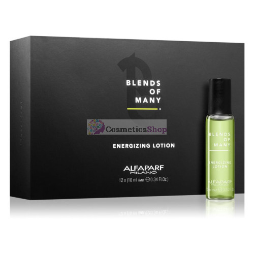Alfaparf Blends Of Many- Укрепляющий лосьон для мужчин против выпадения волос 12x10 ml.  