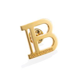 BALMAIN HAIR 18K apzeltīta nozīmīte / 18K gold plated signature brooch